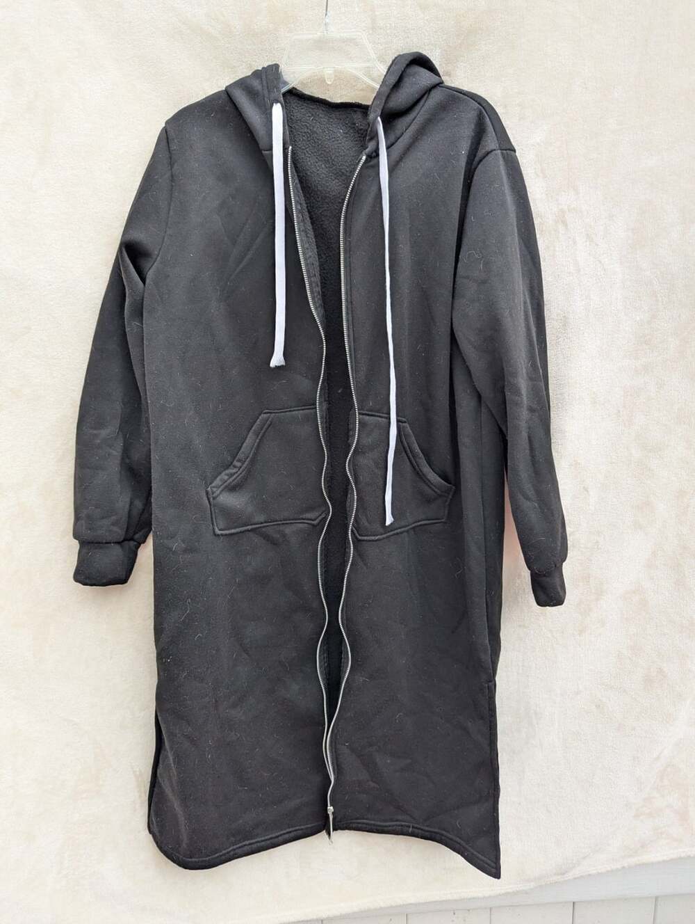 Women's Casual Long Fleece Lined Zip Up Hoodie Sweatshirt with Pockets